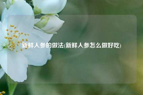 新鲜人参的做法(新鲜人参怎么做好吃)