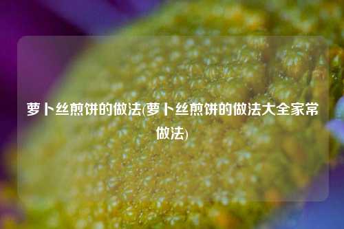 萝卜丝煎饼的做法(萝卜丝煎饼的做法大全家常做法)